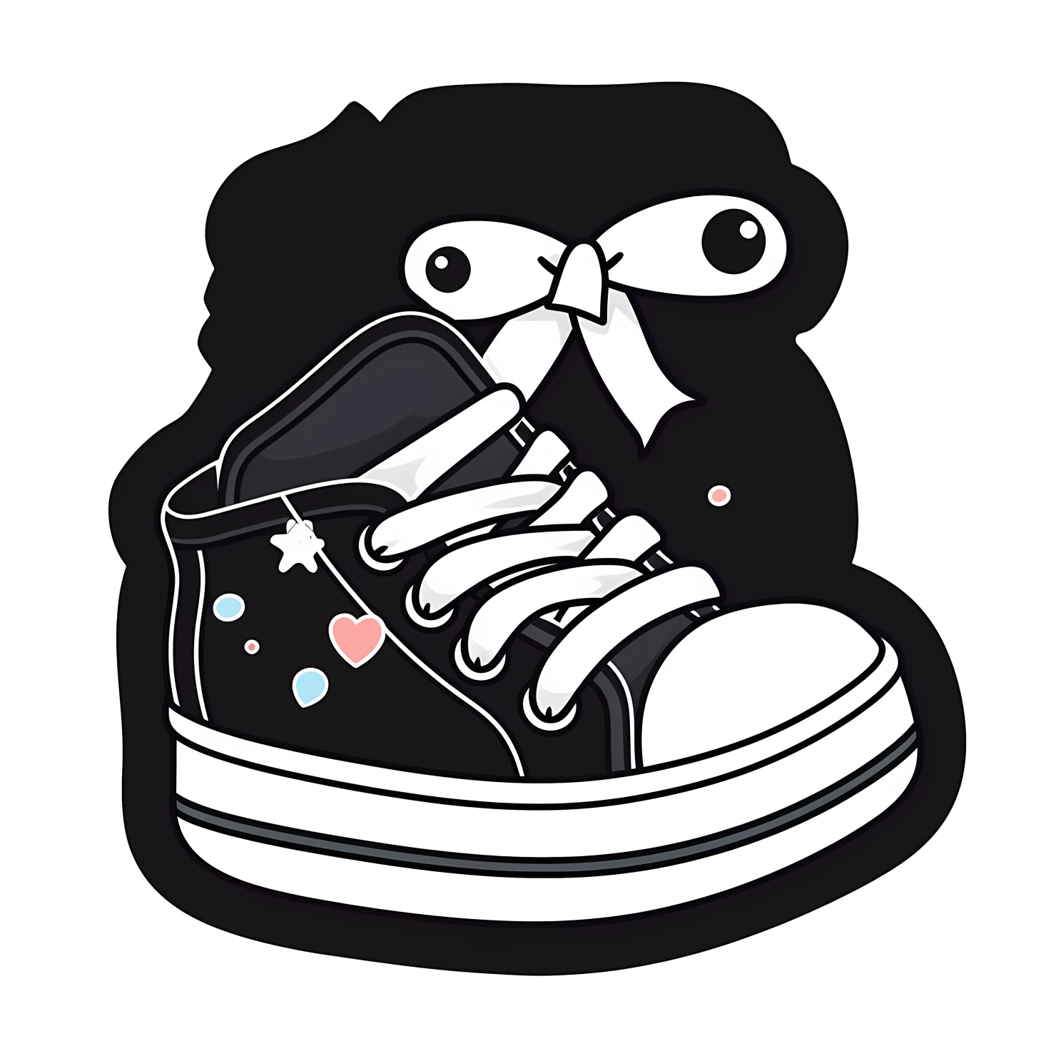 Kawaii shoe sticker isolated on transparent background #26563
