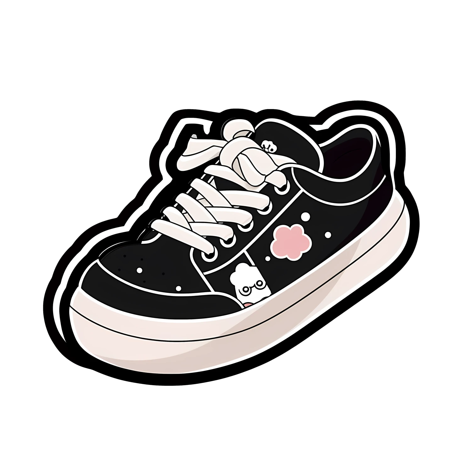Kawaii shoe sticker isolated on transparent background #26568