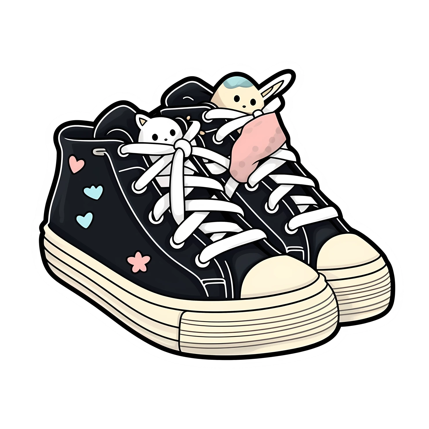 Kawaii  shoe sticker isolated on transparent background #26569