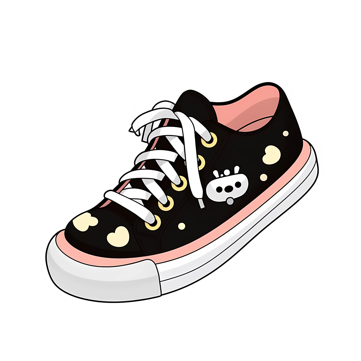 Kawaii shoe sticker isolated on transparent background #26570