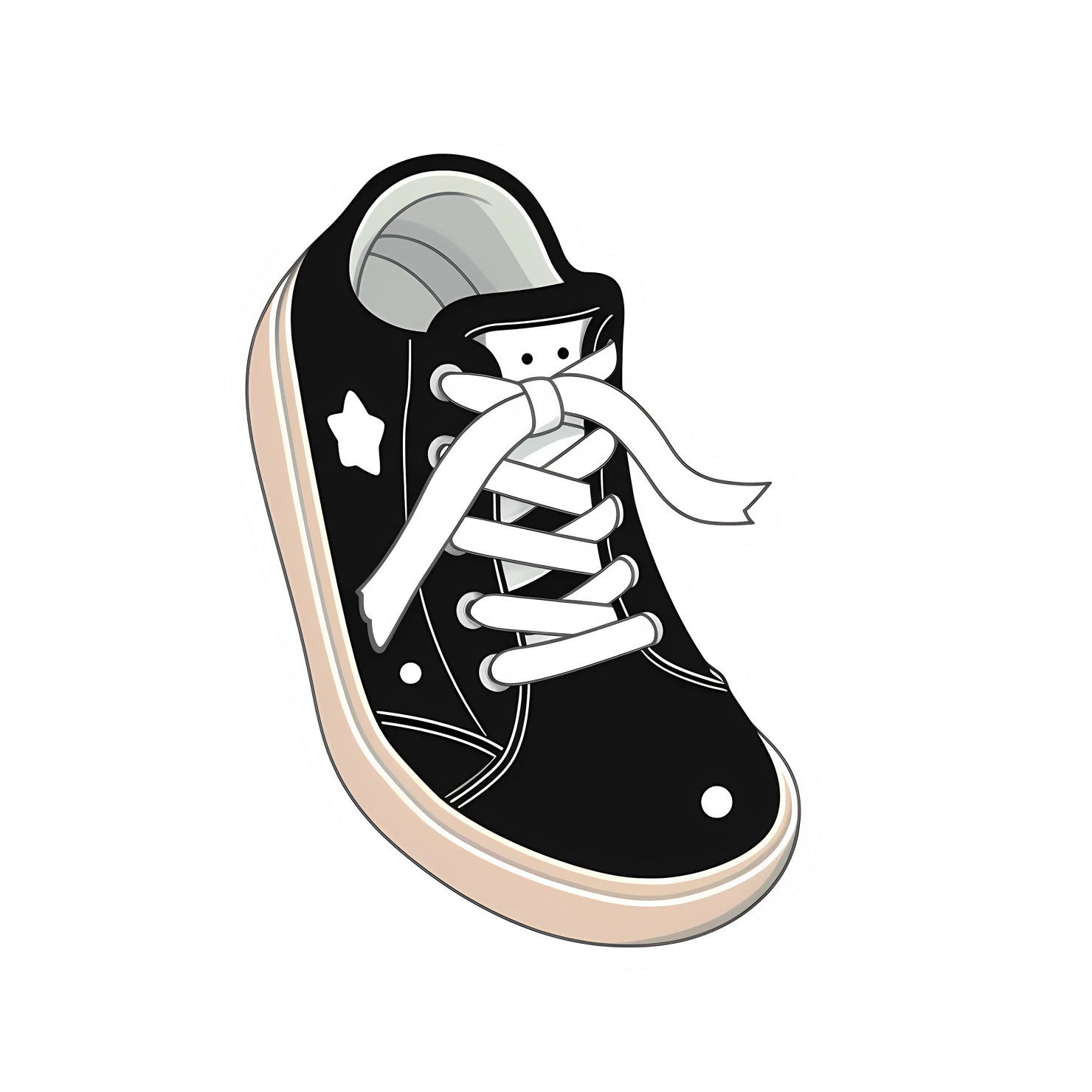 Kawaii  shoe sticker isolated on transparent background #26571
