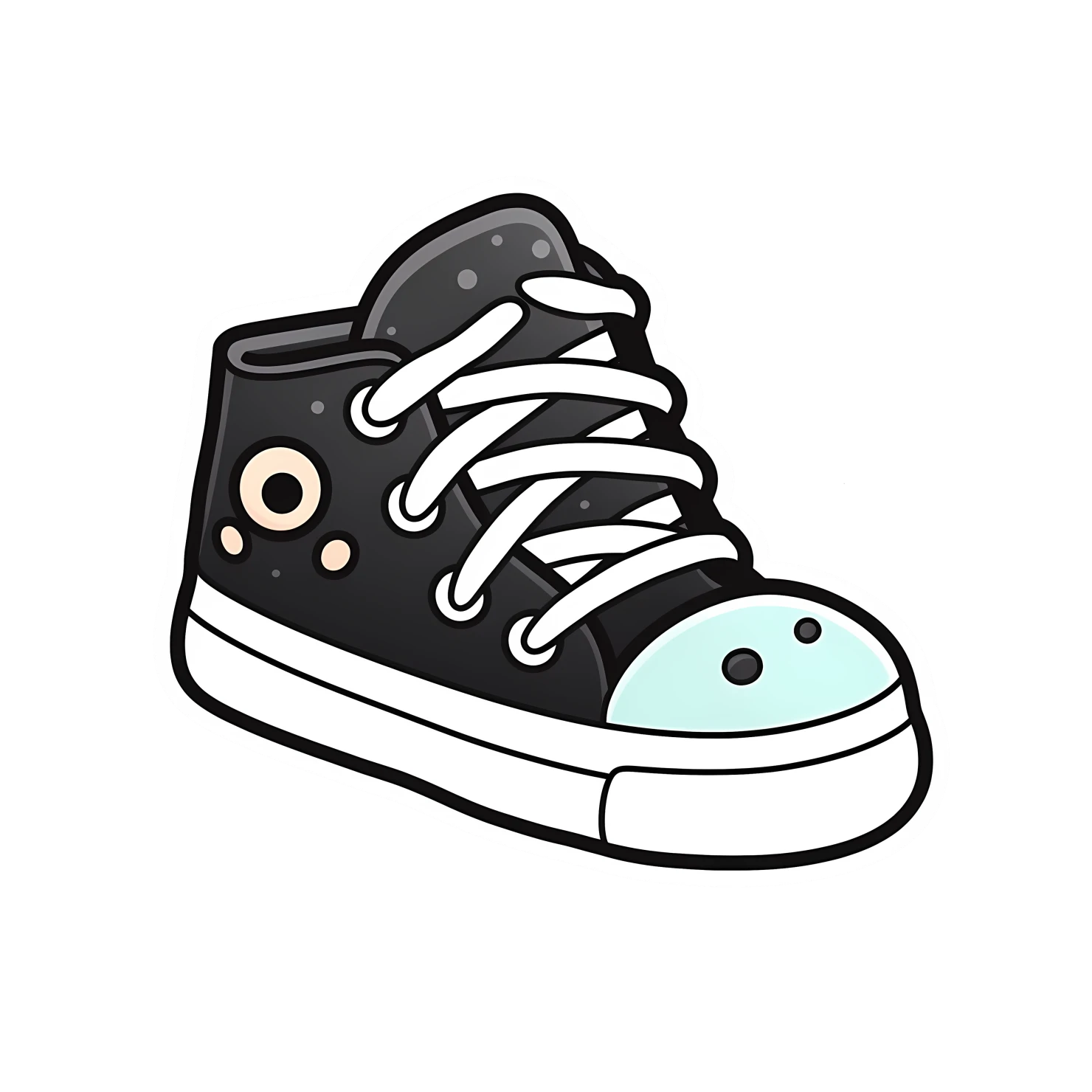 Kawaii  shoe sticker isolated on transparent background #26572