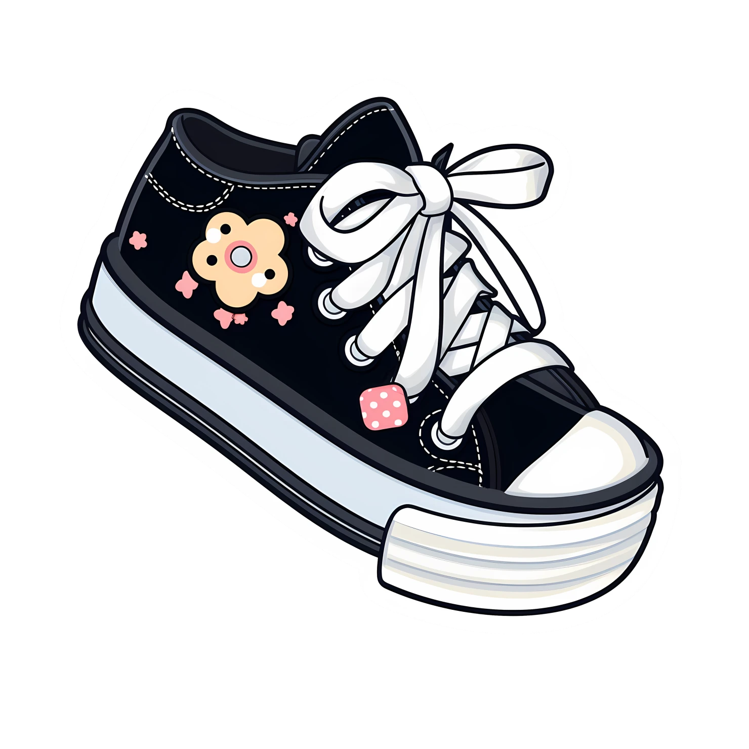 Kawaii shoe sticker isolated on transparent background #26574