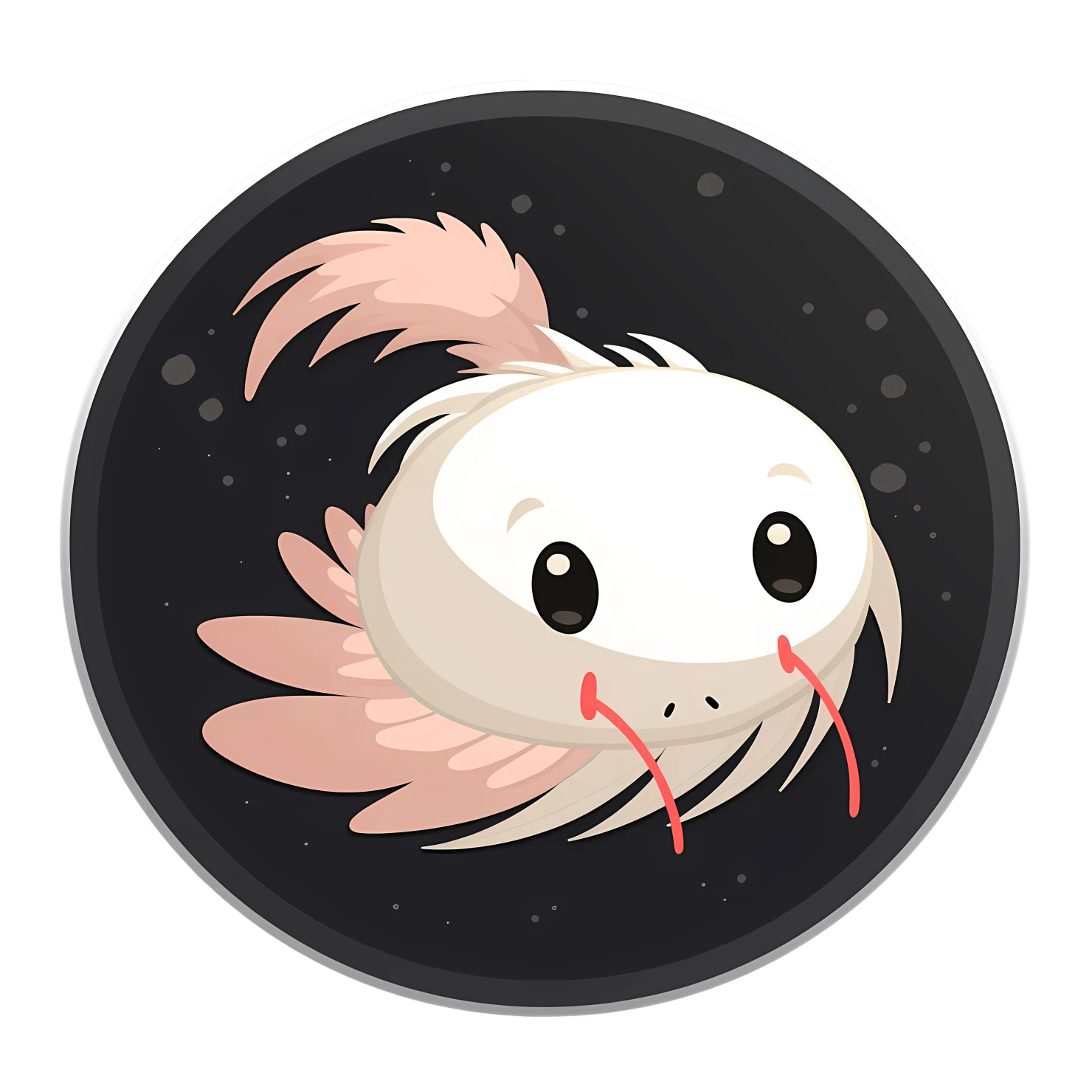 Kawaii shrimp sticker isolated on transparent background #26579