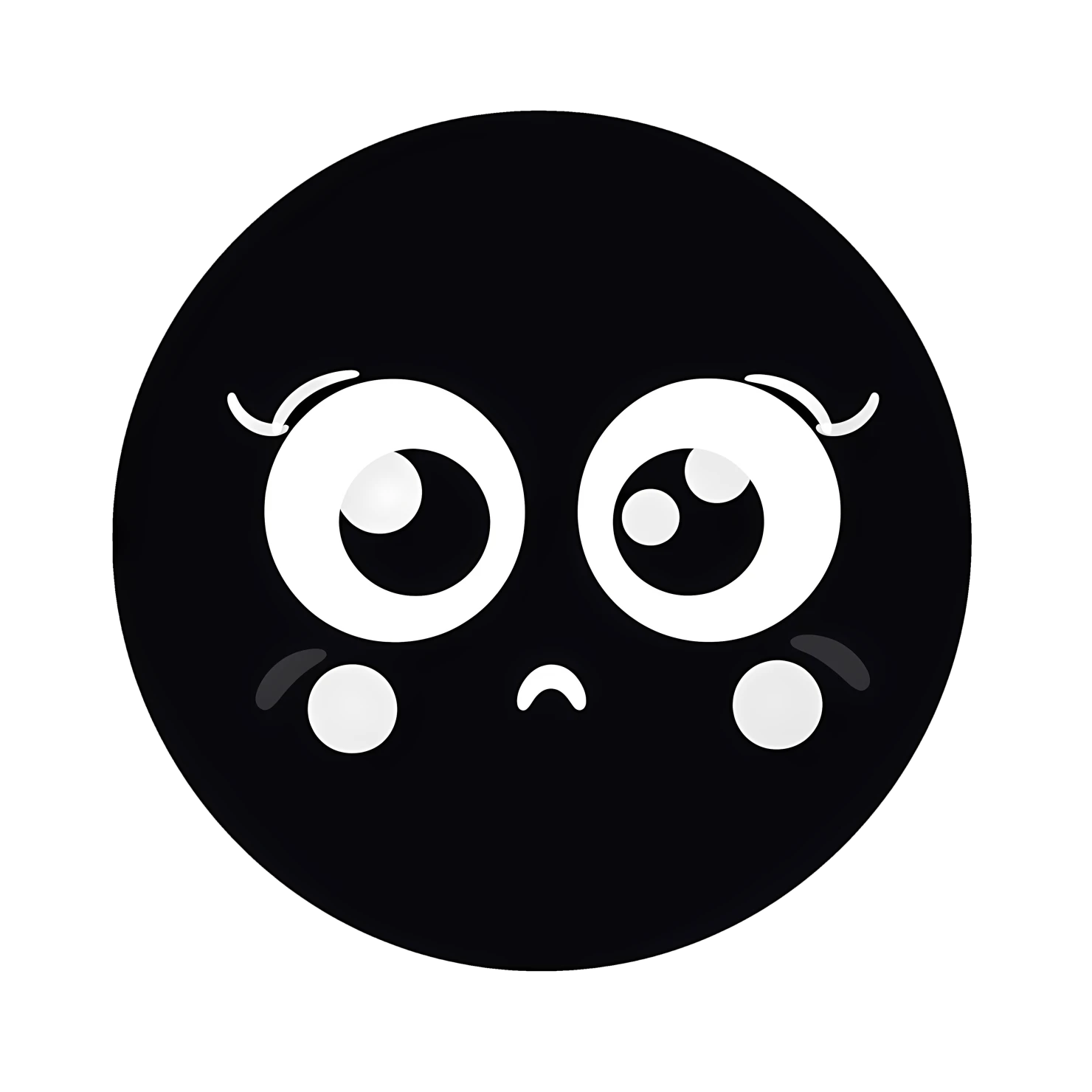 Kawaii silly face sticker isolated on transparent background #26597