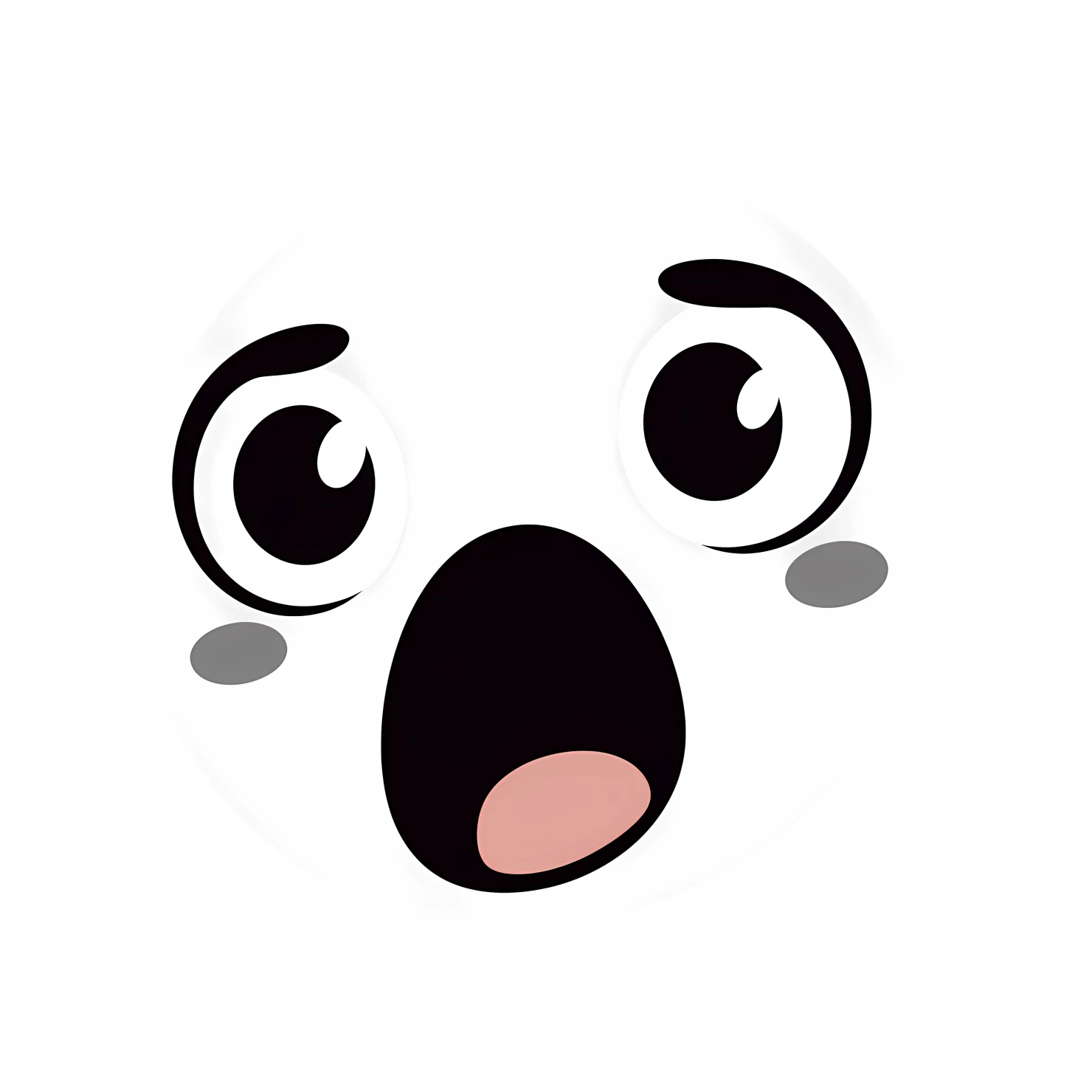 Kawaii silly face sticker isolated on transparent background #26598