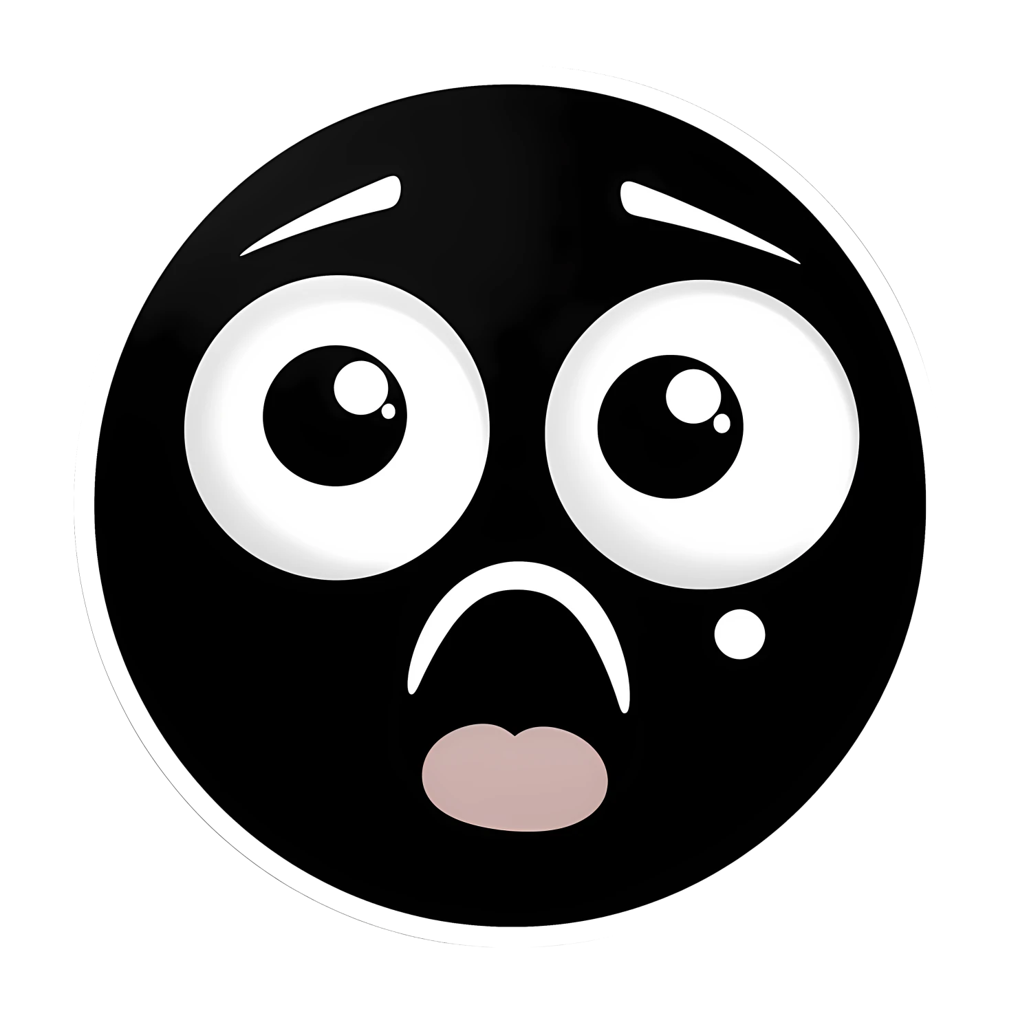 Kawaii silly face sticker isolated on transparent background #26599