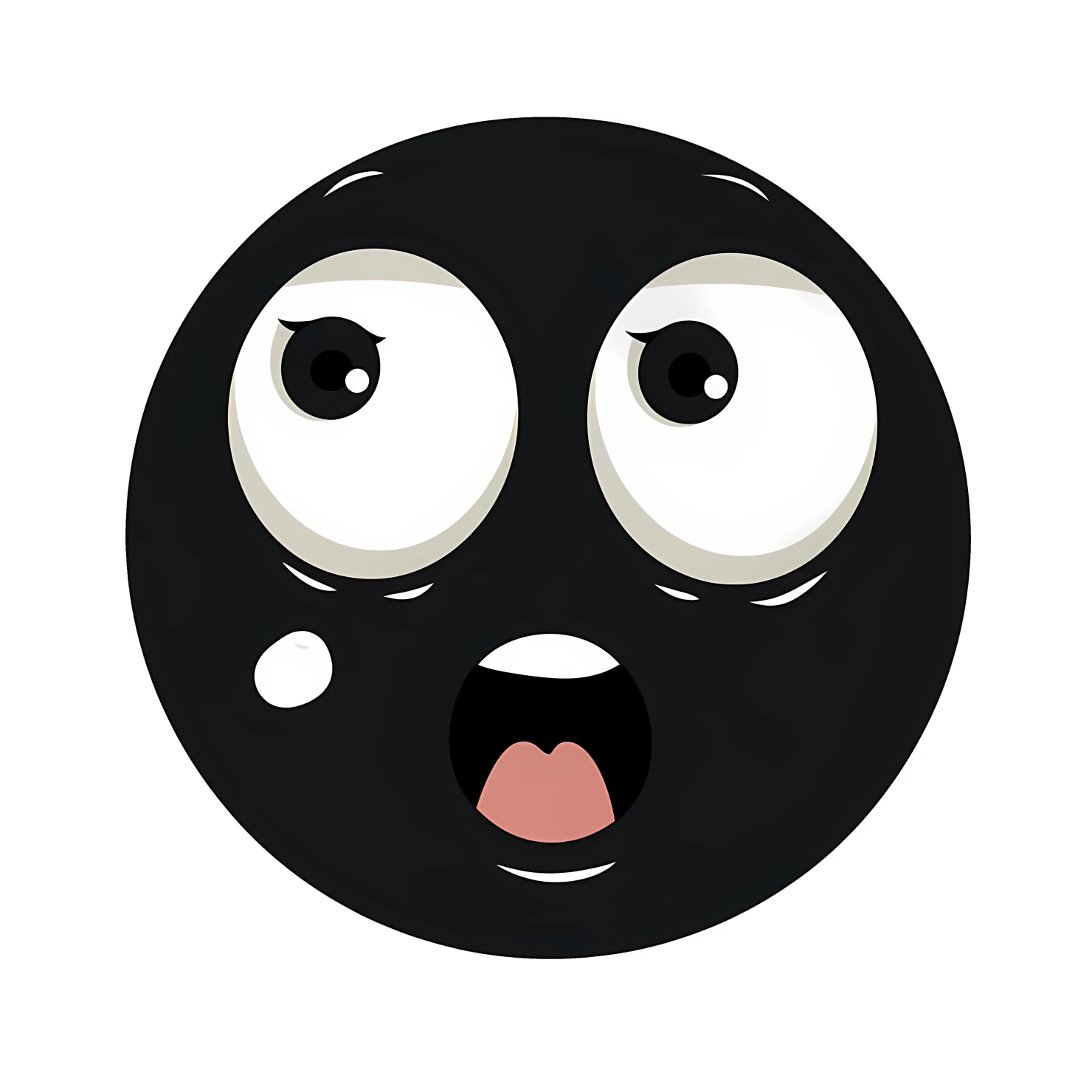 Kawaii silly face sticker isolated on transparent background #26601