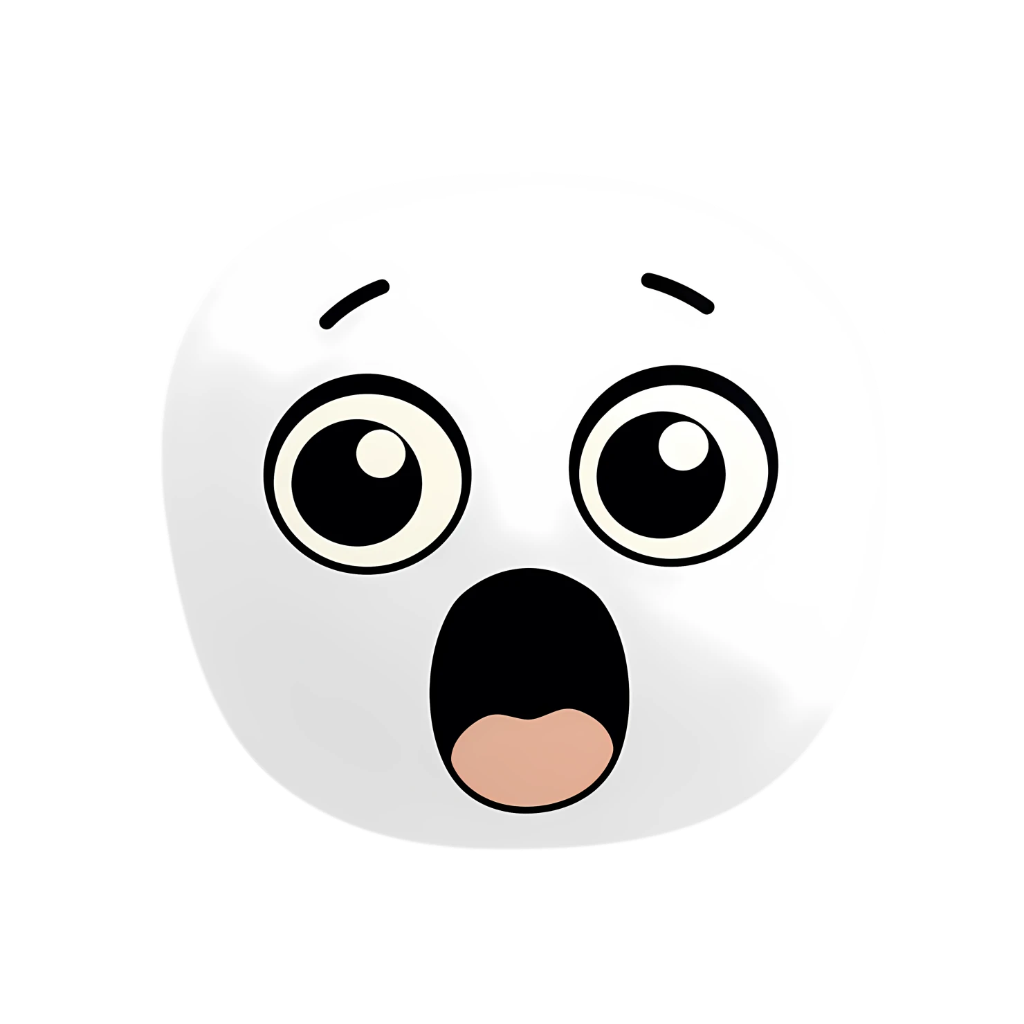 Kawaii silly face sticker isolated on transparent background #26602