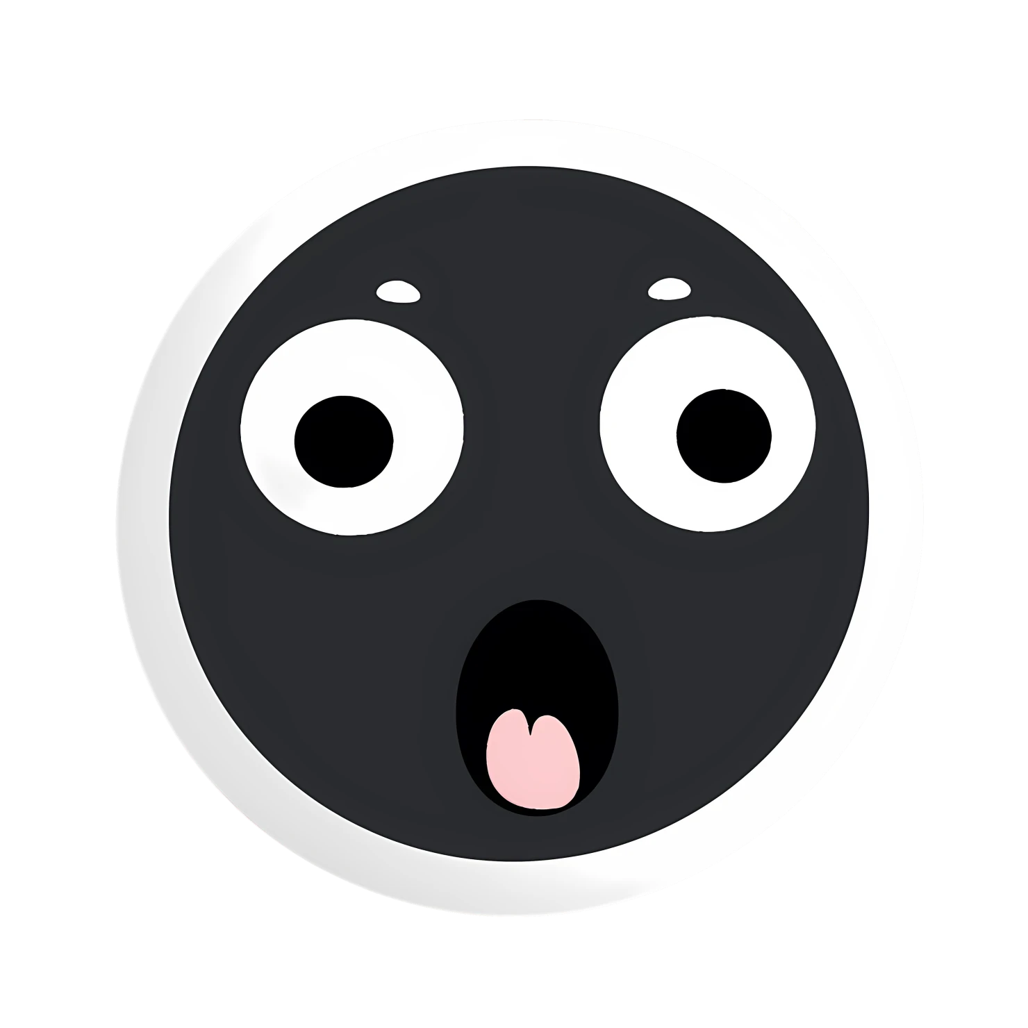 Kawaii silly face sticker isolated on transparent background #26604