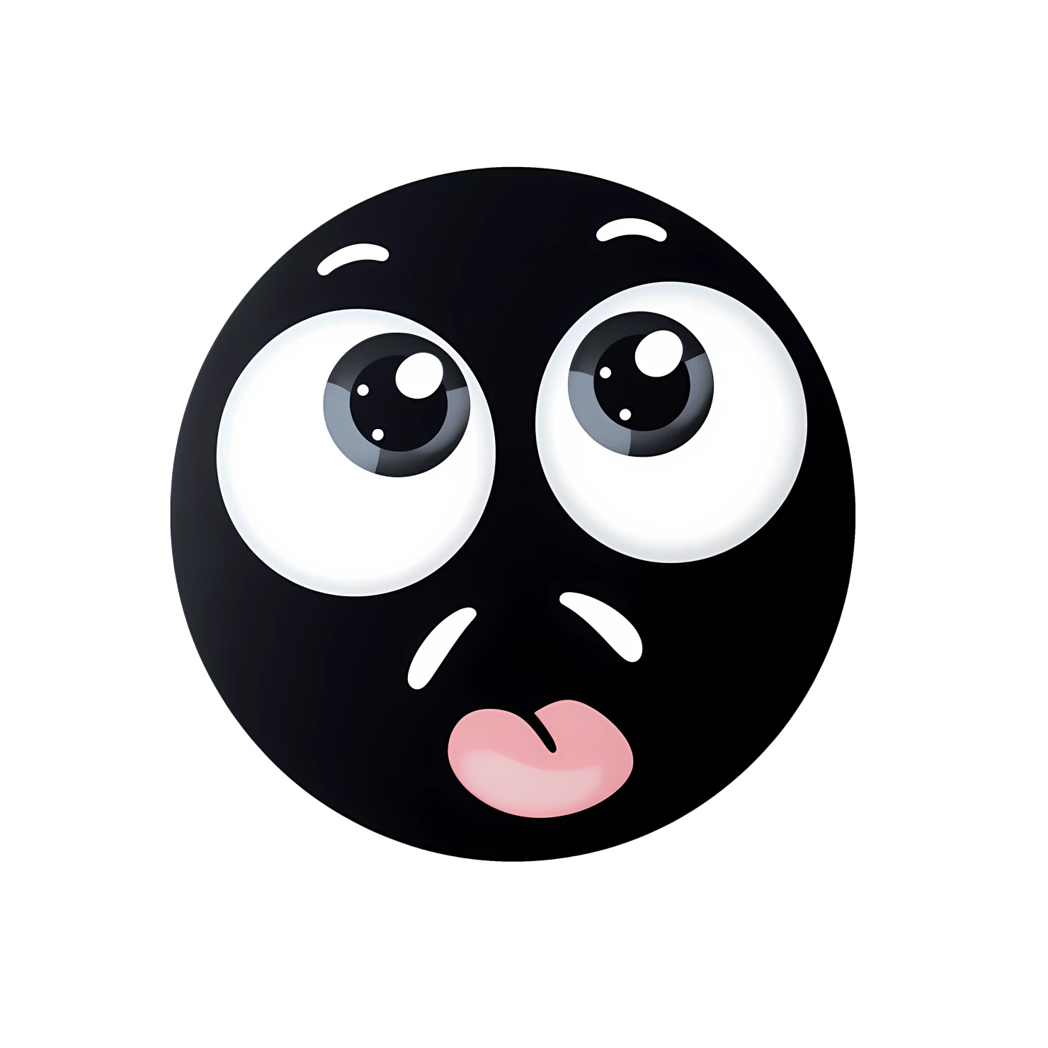 Kawaii silly face sticker isolated on transparent background #26606