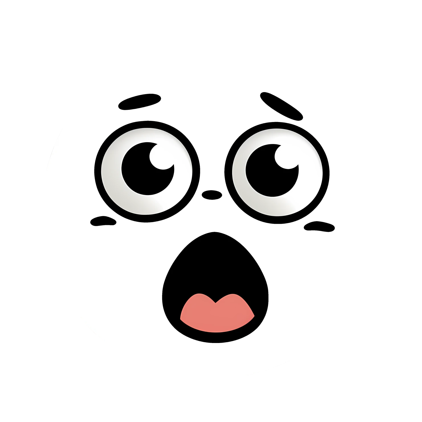 Kawaii silly face sticker isolated on transparent background #26607