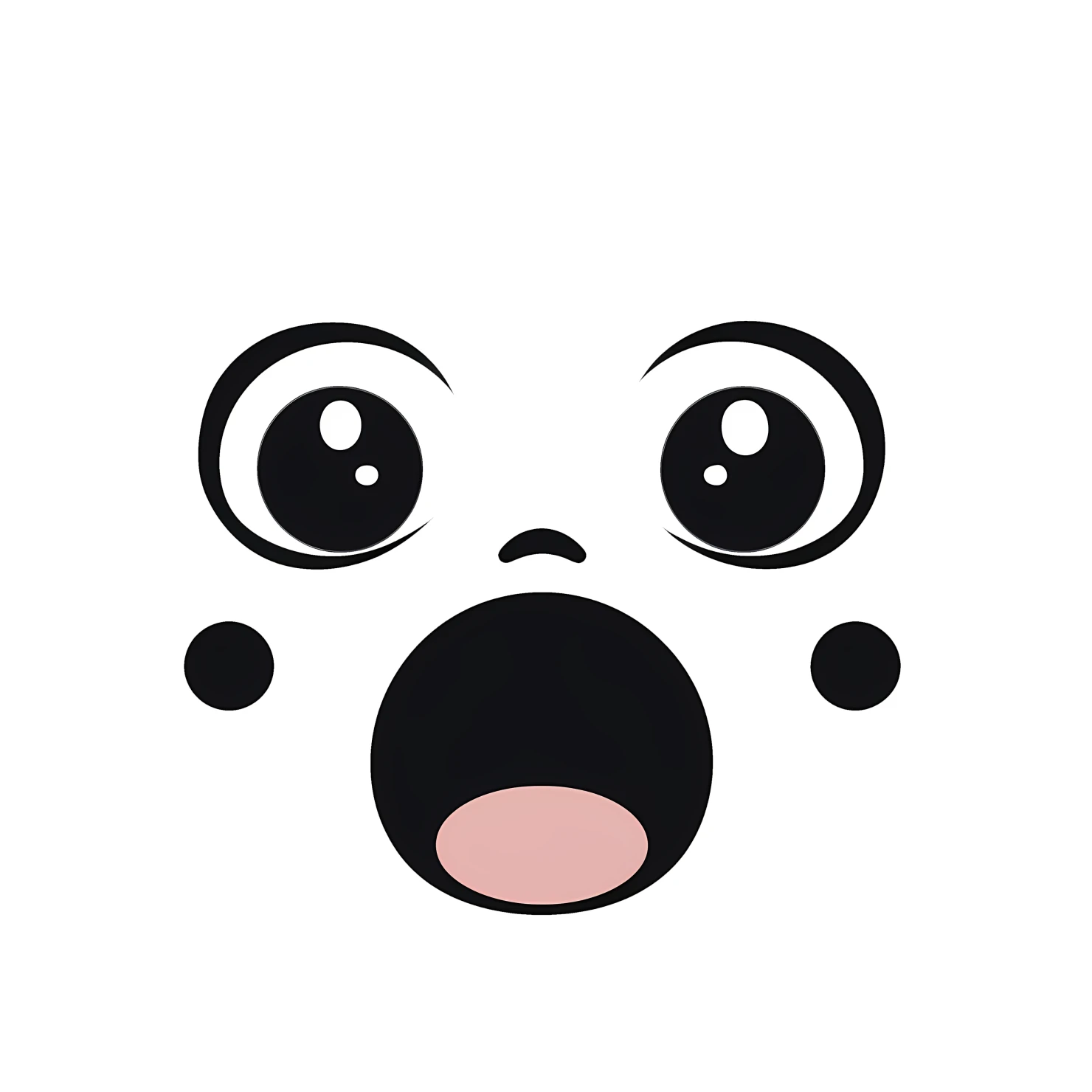 Kawaii silly face sticker isolated on transparent background #26609