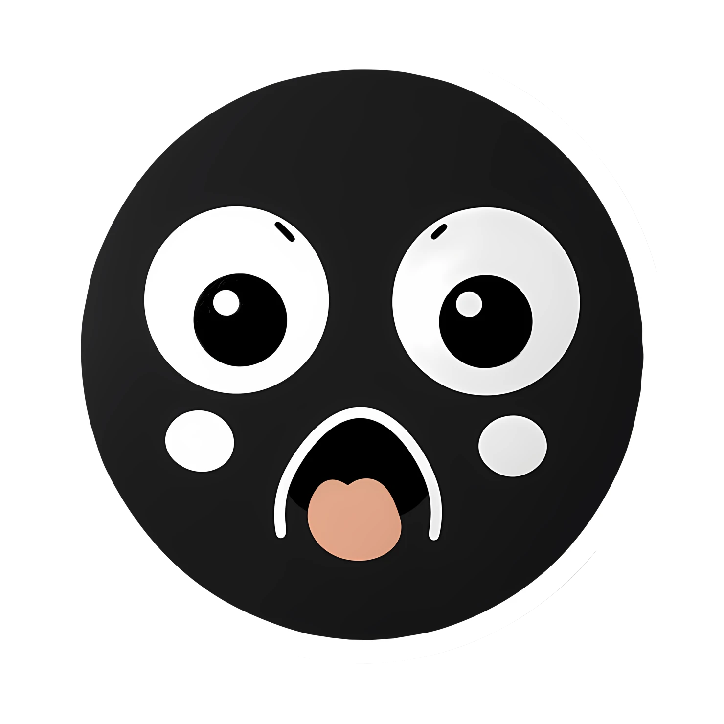 Kawaii silly face sticker isolated on transparent background #26611