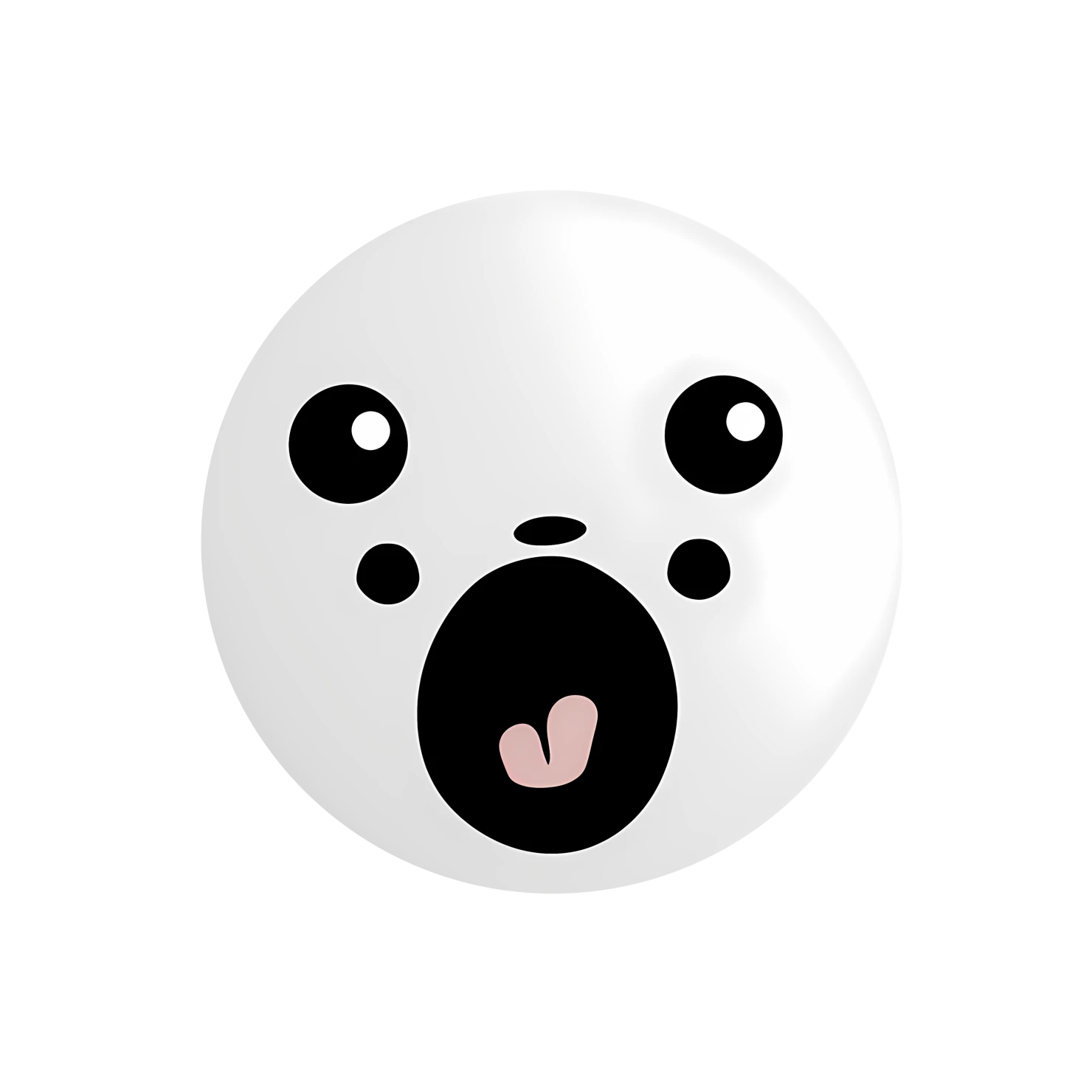 Kawaii silly face sticker isolated on transparent background #26615
