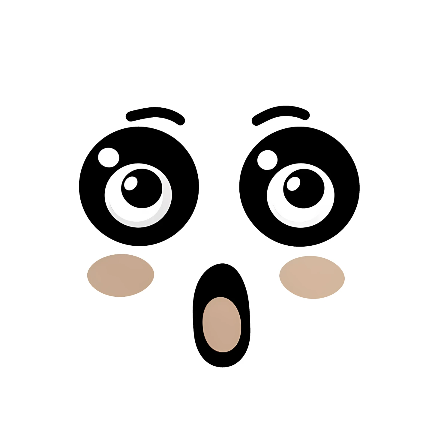 Kawaii silly face sticker isolated on transparent background #26618