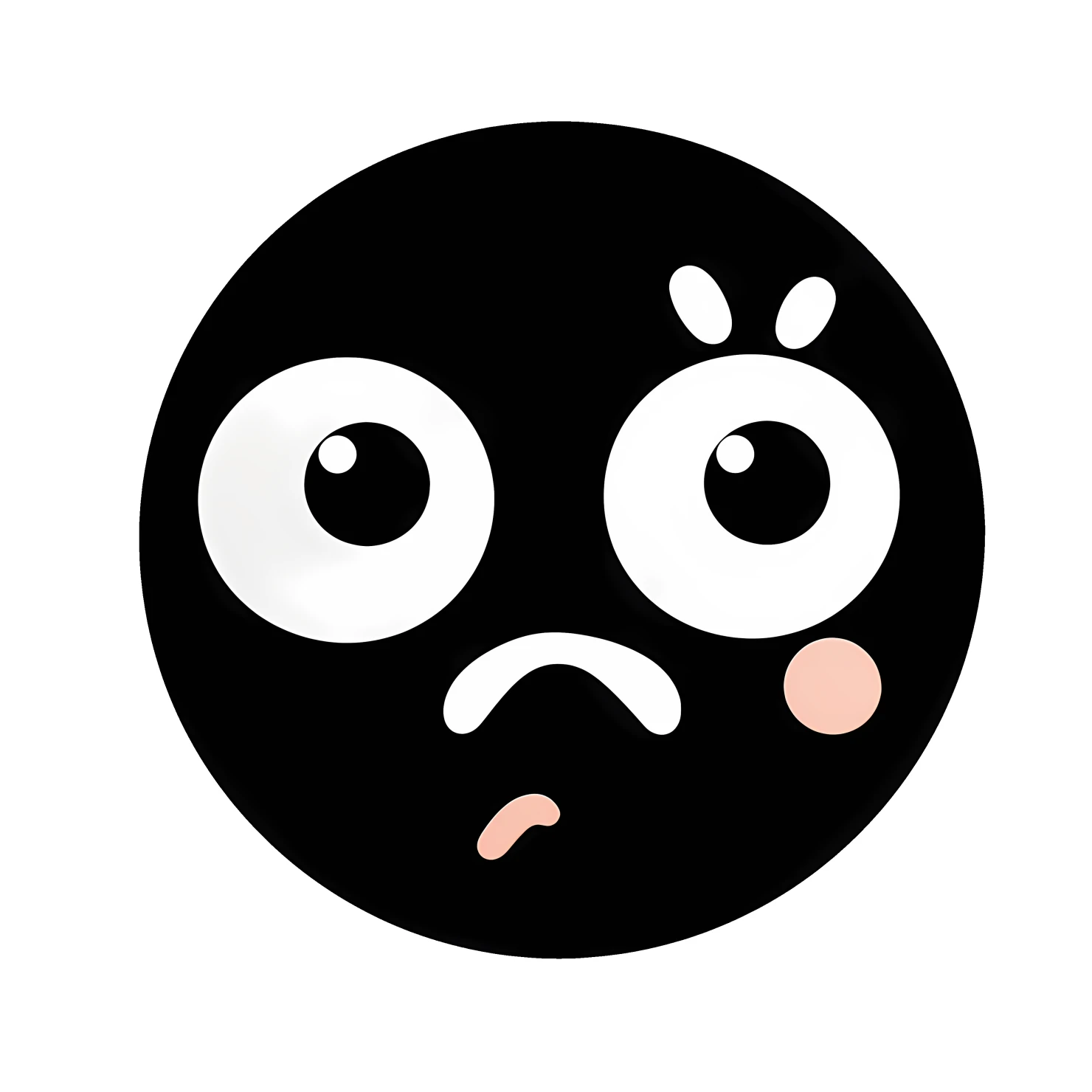 Kawaii silly face sticker isolated on transparent background #26619