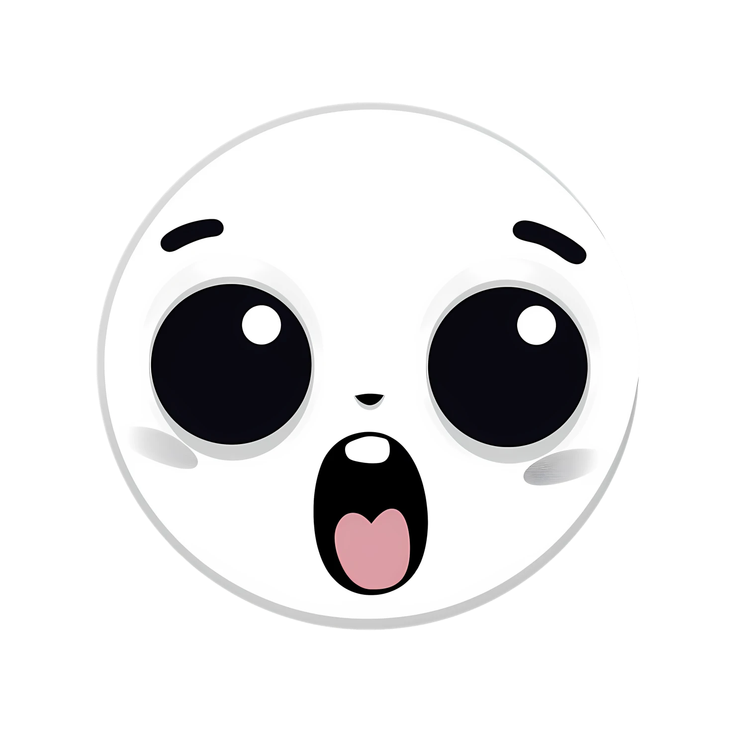 Kawaii silly face sticker isolated on transparent background #26620