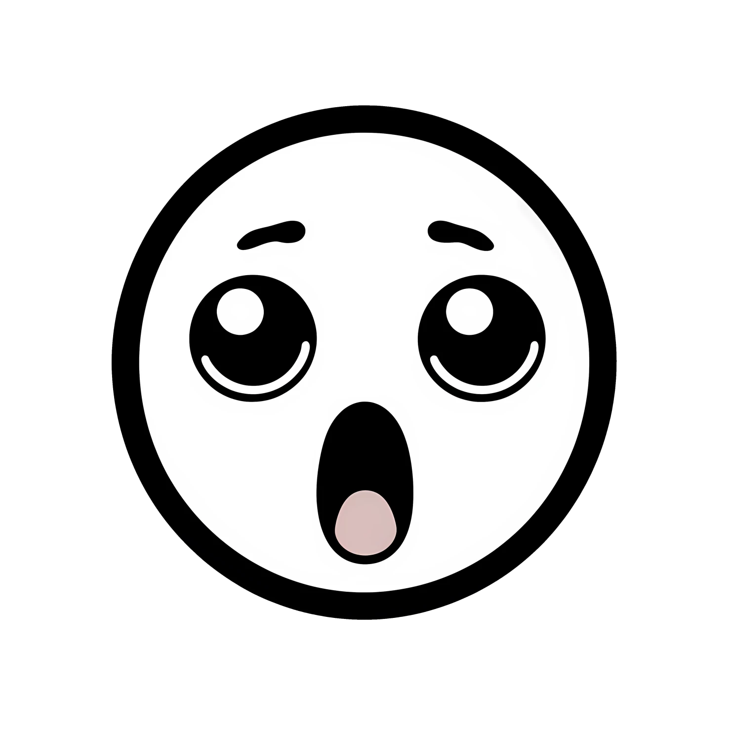 Kawaii silly face sticker isolated on transparent background #26621