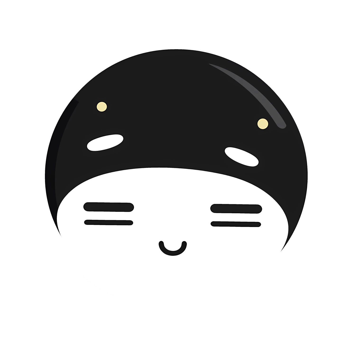 Kawaii sleepy face sticker isolated on transparent background #26661