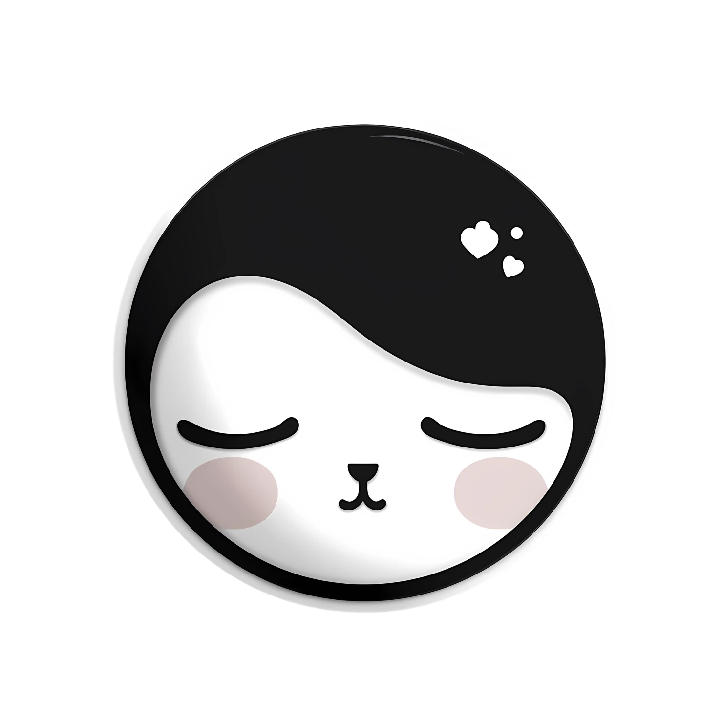 Kawaii sleepy face sticker isolated on transparent background #26662