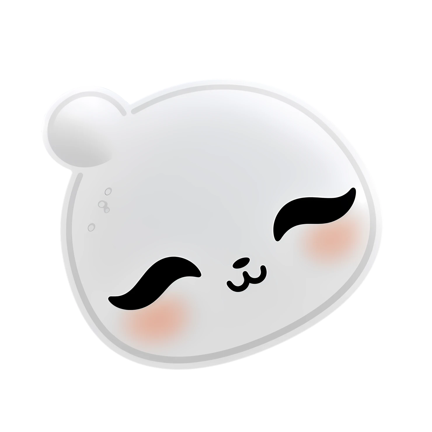 Kawaii sleepy face sticker isolated on transparent background #26667