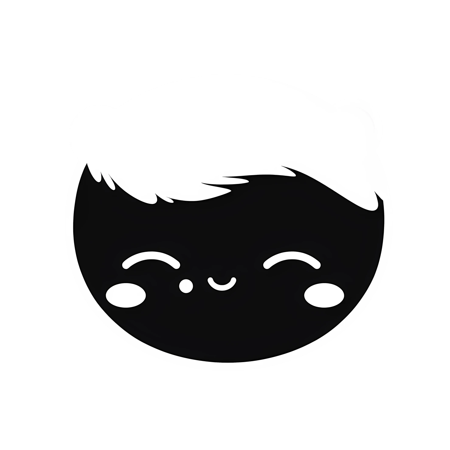 Kawaii sleepy face sticker isolated on transparent background #26668