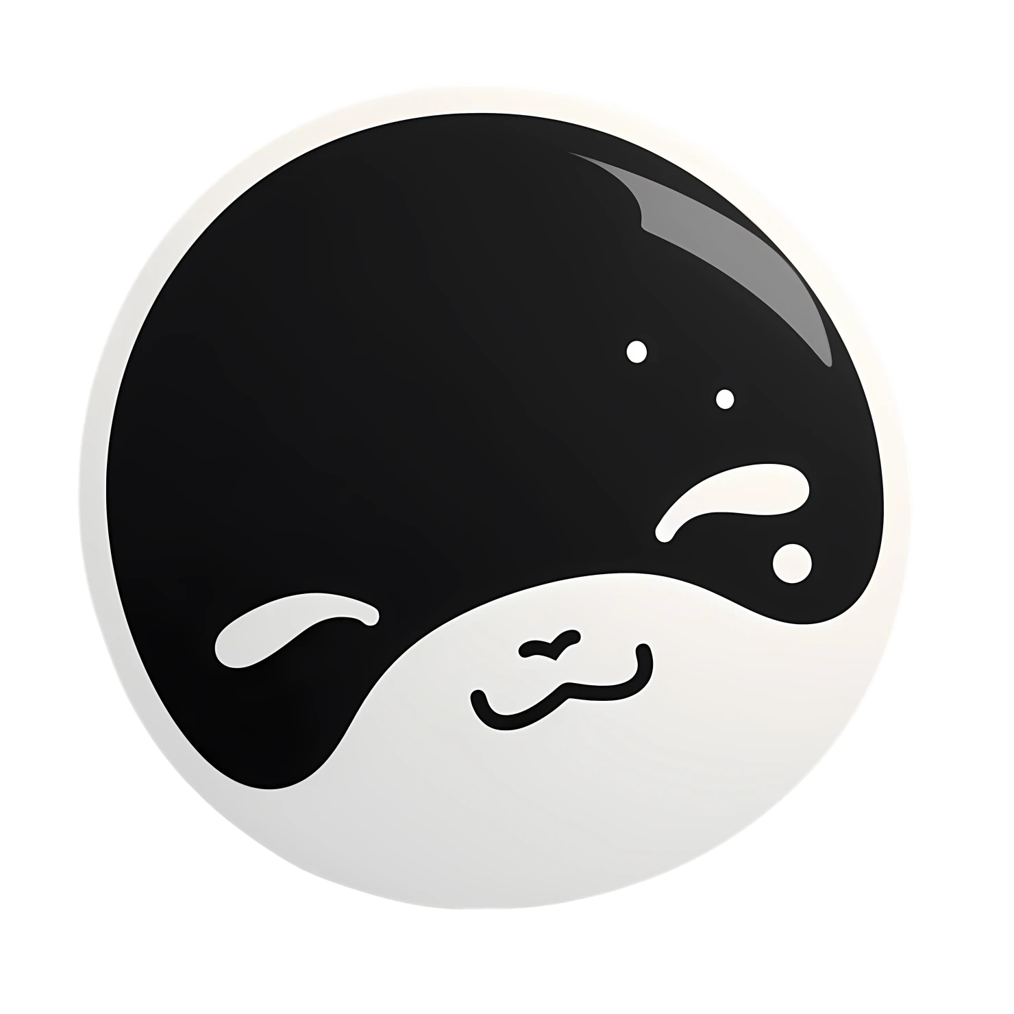 Kawaii sleepy face sticker isolated on transparent background #26672