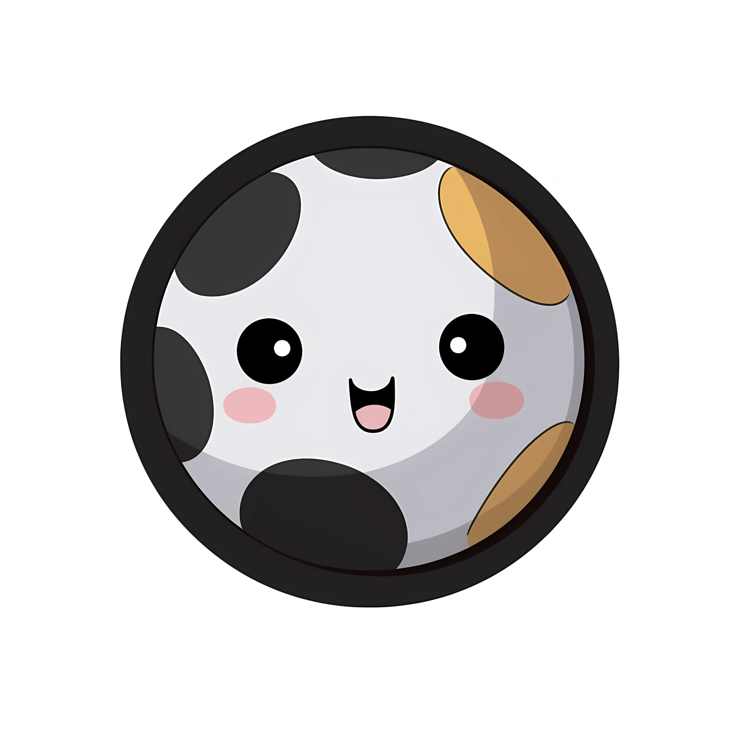 Kawaii sports ball sticker isolated on transparent background #26754