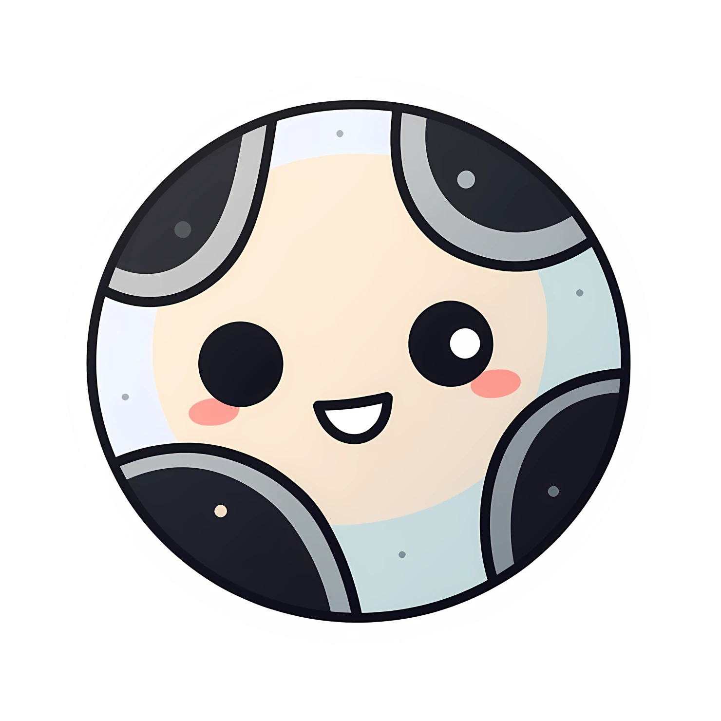 Kawaii sports ball sticker isolated on transparent background #26757