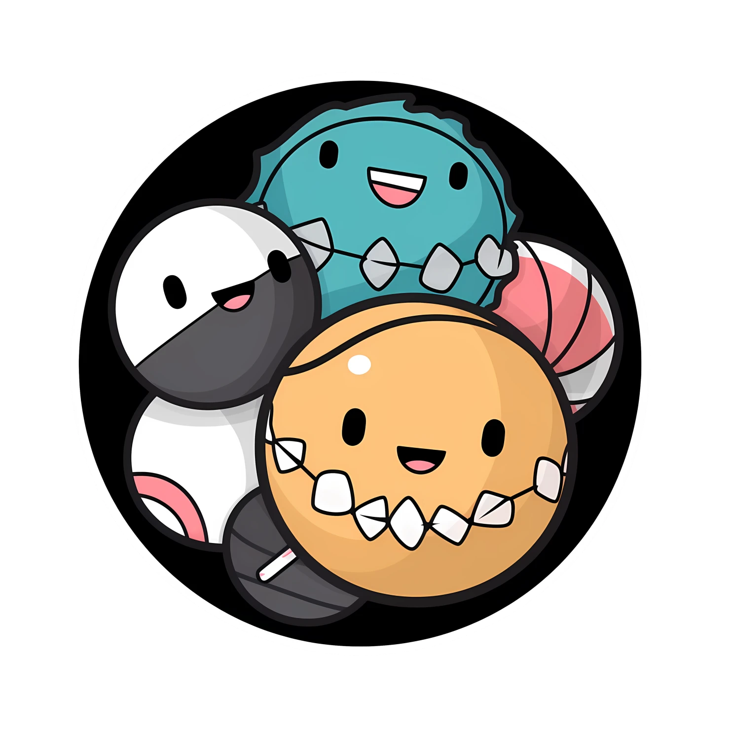 Kawaii sports ball sticker isolated on transparent background #26758