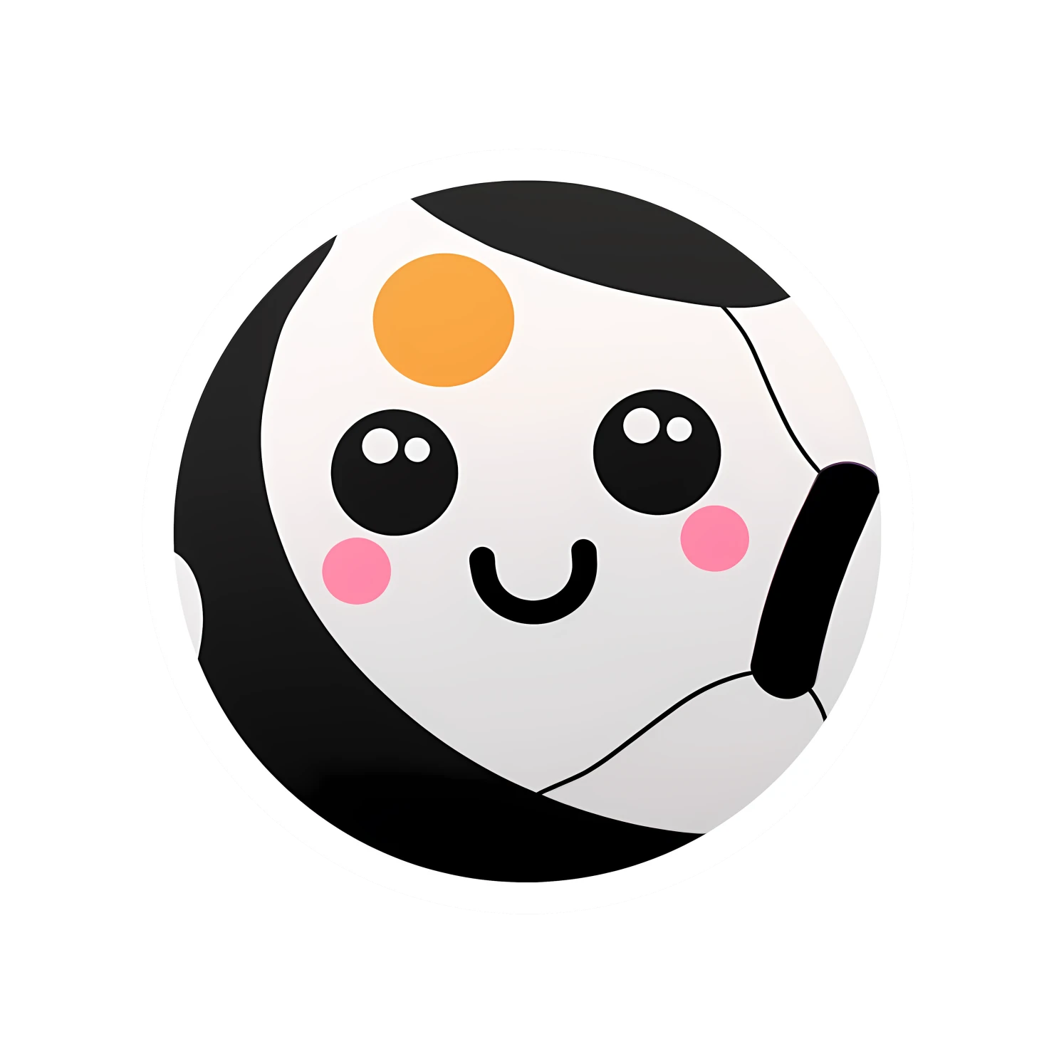 Kawaii sports ball sticker isolated on transparent background #26765