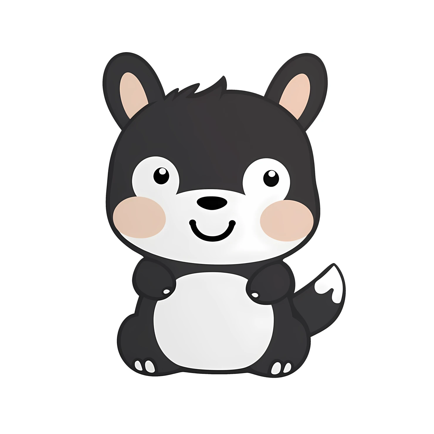 Kawaii squirrel sticker isolated on transparent background #26767