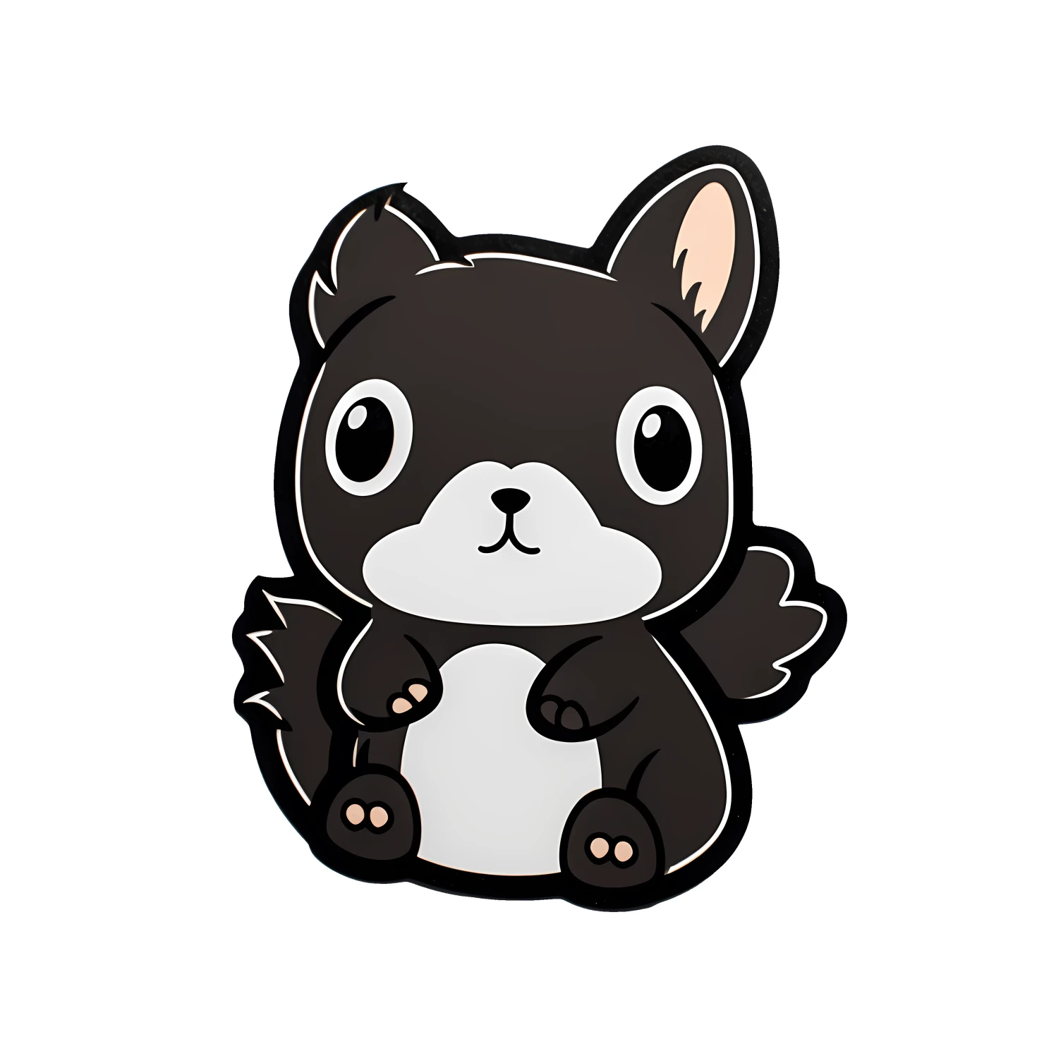 Kawaii squirrel sticker isolated on transparent background #26781