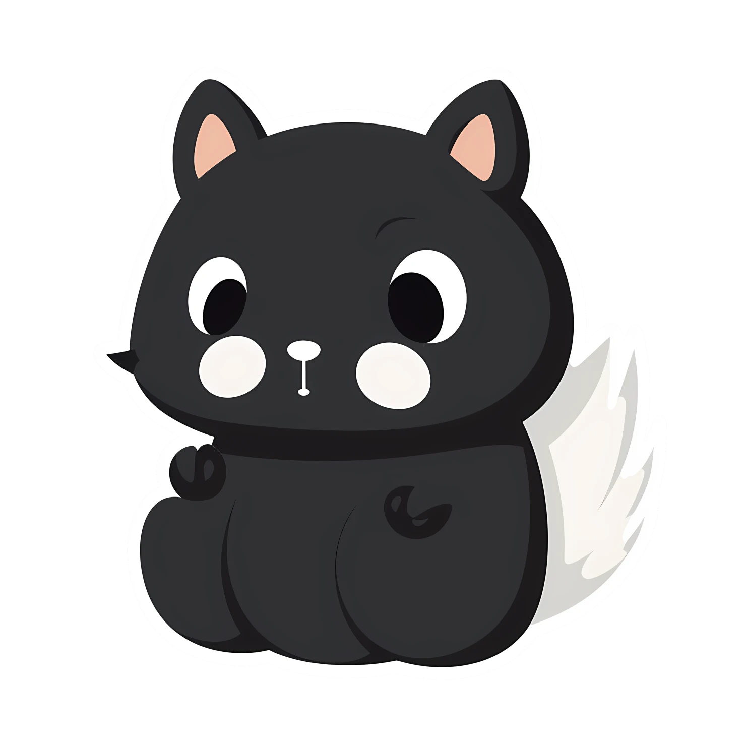 Kawaii squirrel sticker isolated on transparent background #26782