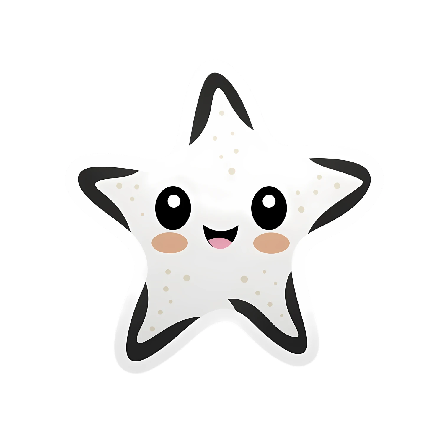 Kawaii star sticker isolated on transparent background #26786