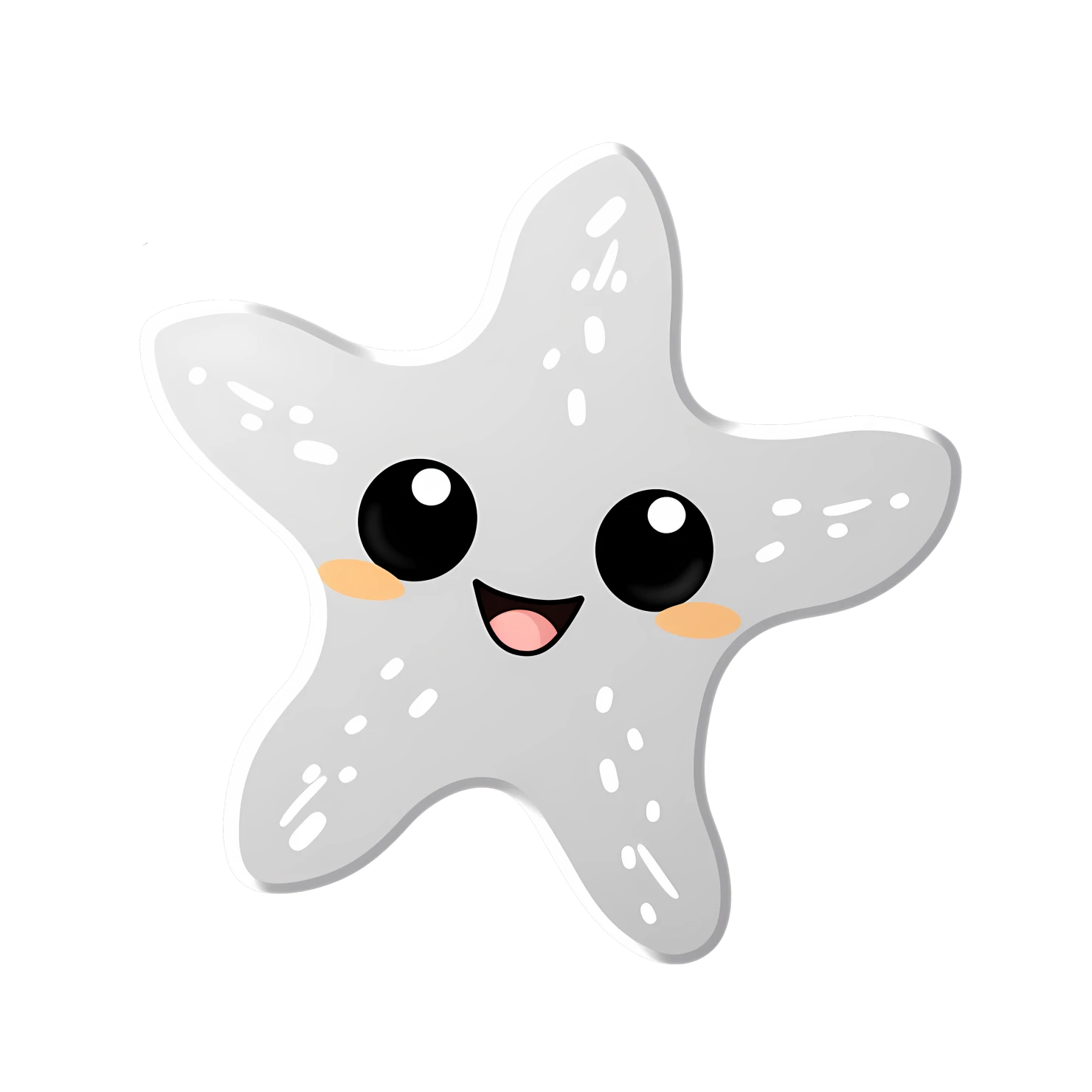 Kawaii star sticker isolated on transparent background #26787