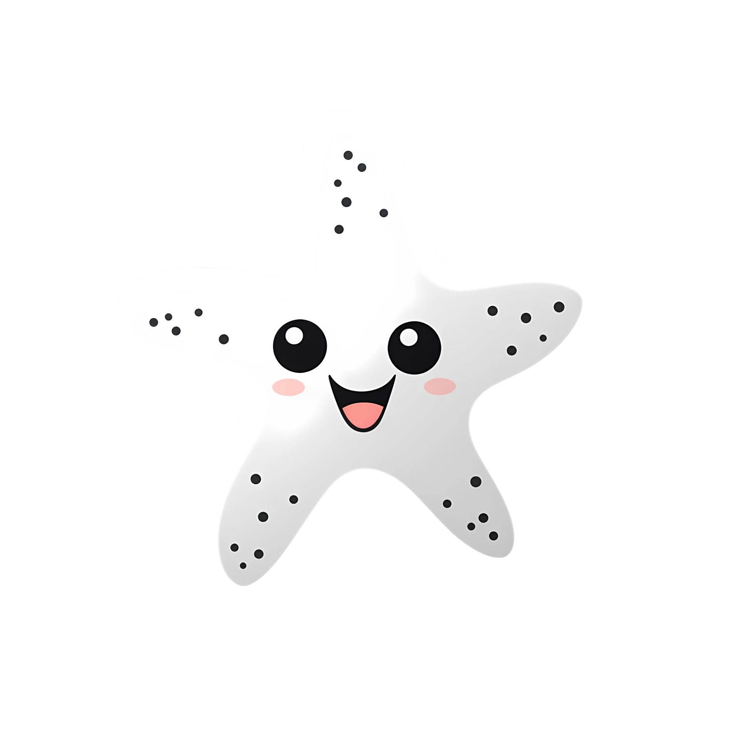 Kawaii star sticker isolated on transparent background #26791