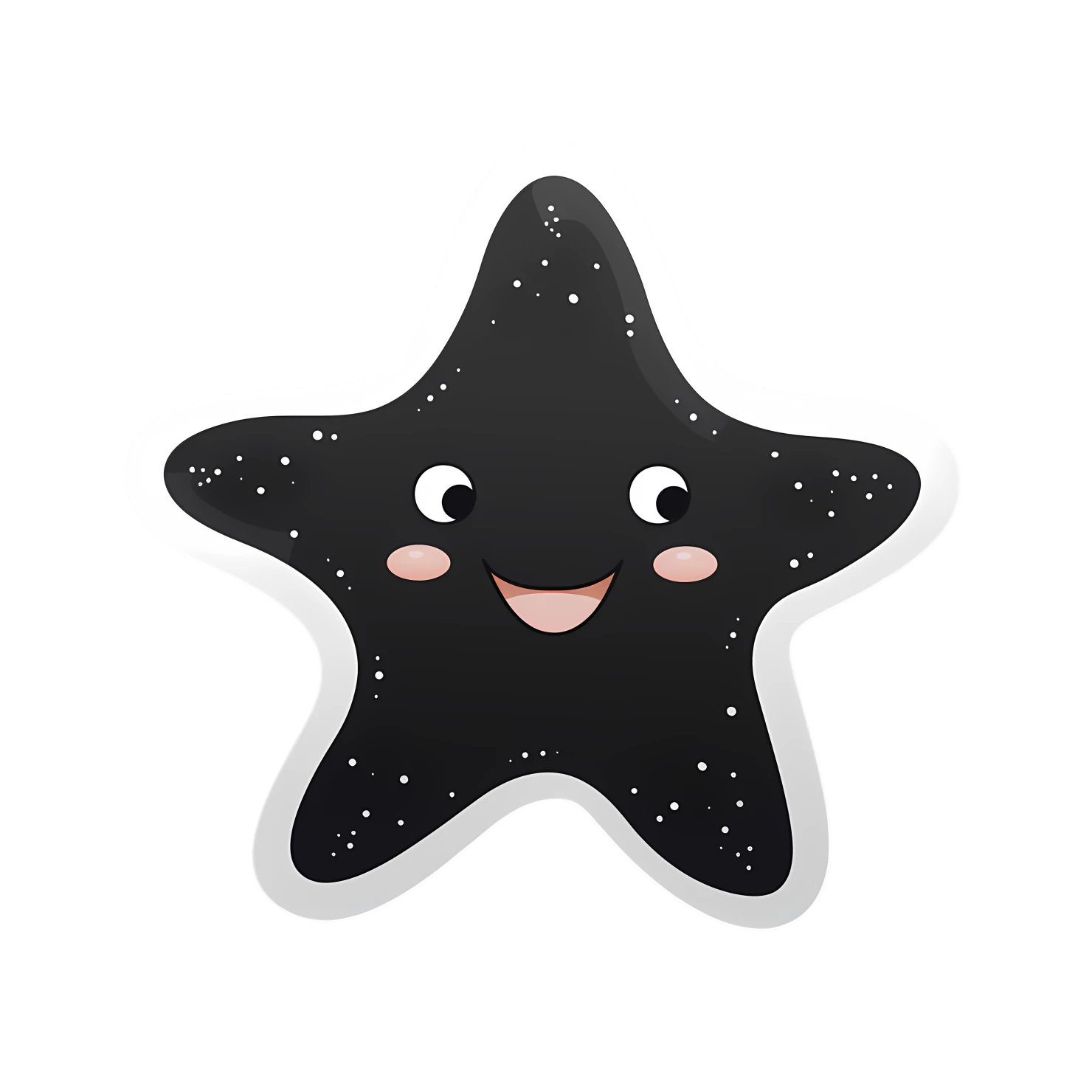 Kawaii star sticker isolated on transparent background #26794