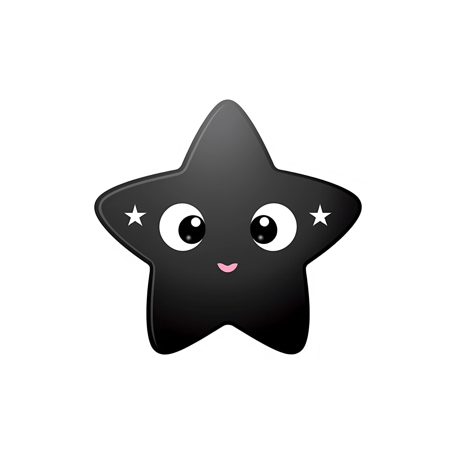 Kawaii star sticker isolated on transparent background #26797