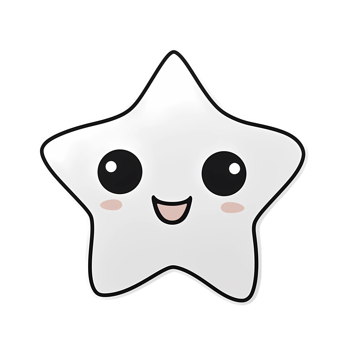Kawaii star sticker isolated on transparent background #26799