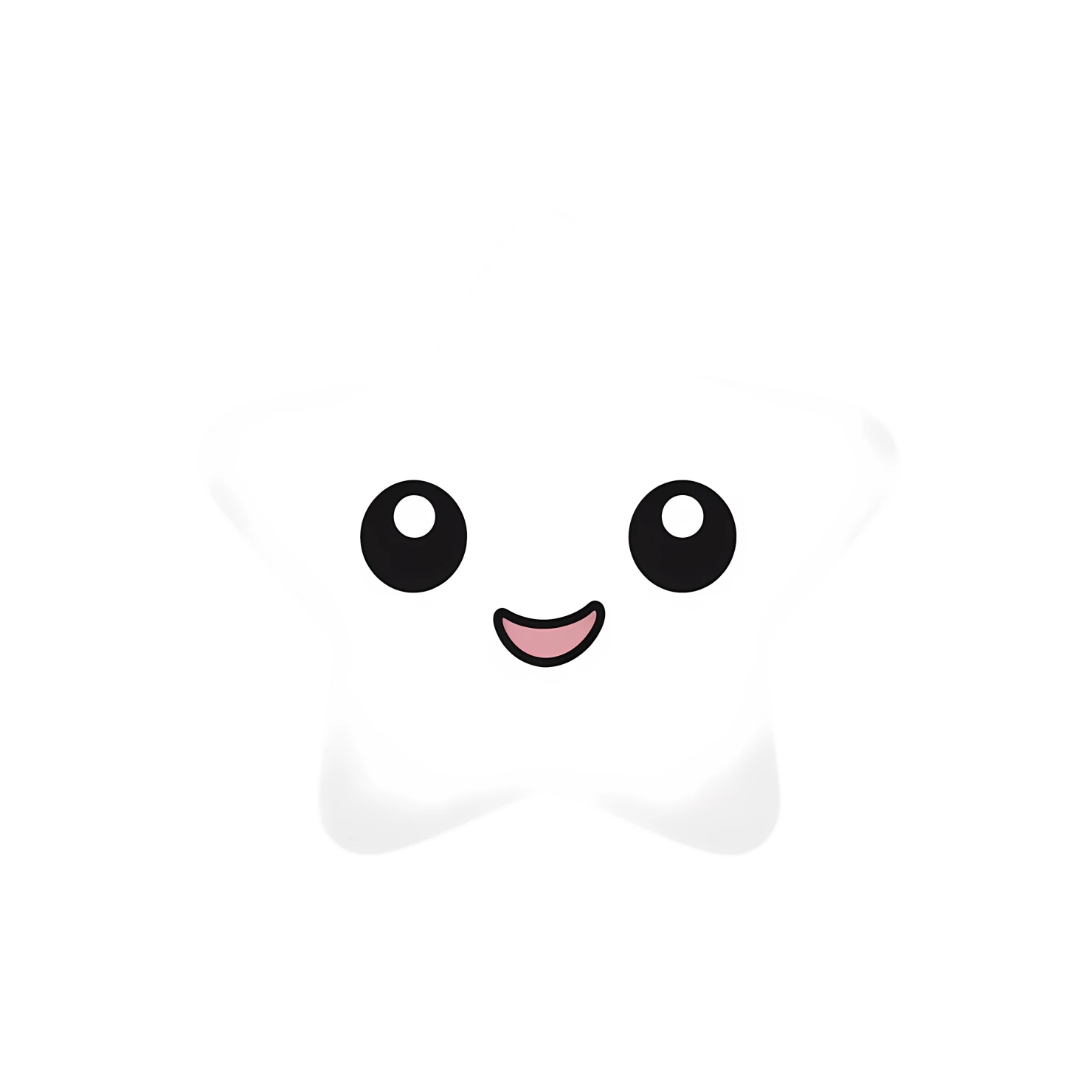 Kawaii star sticker isolated on transparent background #26800