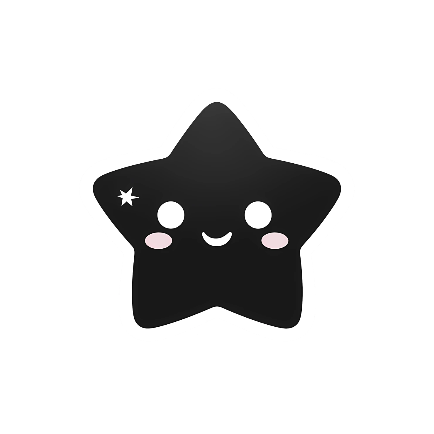 Kawaii star sticker isolated on transparent background #26808