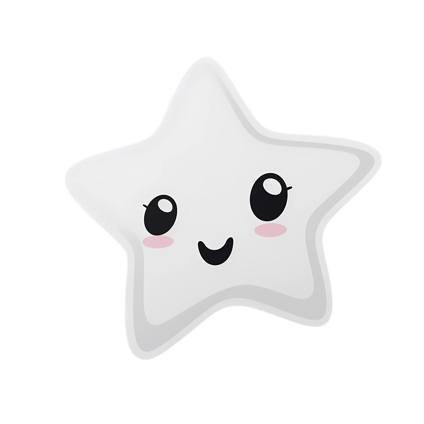 Kawaii star sticker isolated on transparent background #26810