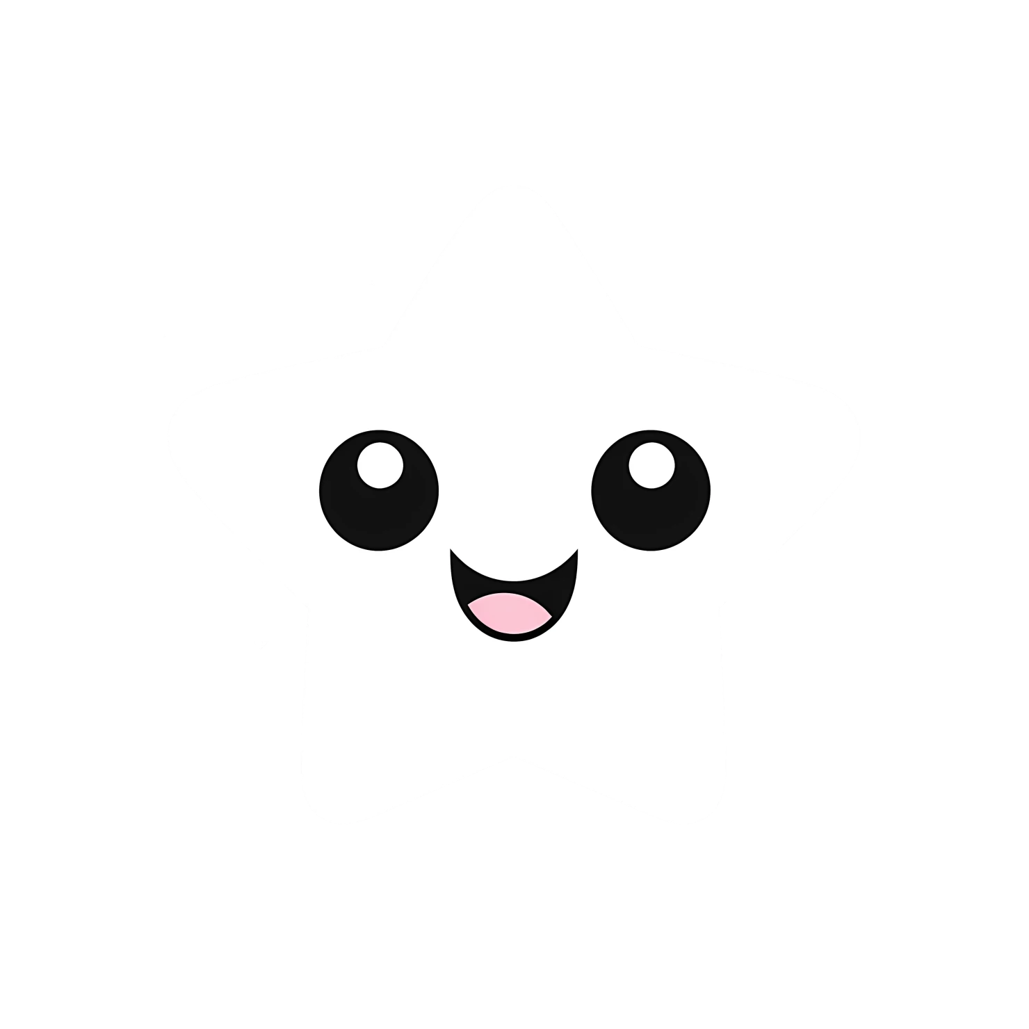 Kawaii star sticker isolated on transparent background #26811