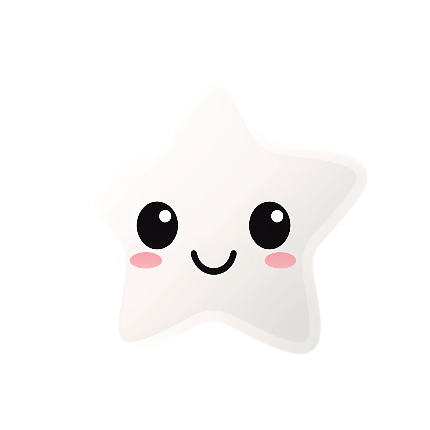 Kawaii star sticker isolated on transparent background #26813