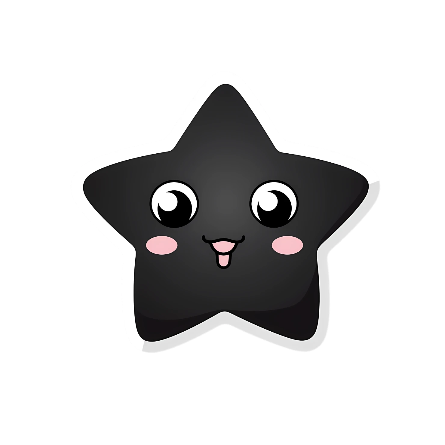 Kawaii star sticker isolated on transparent background #26814