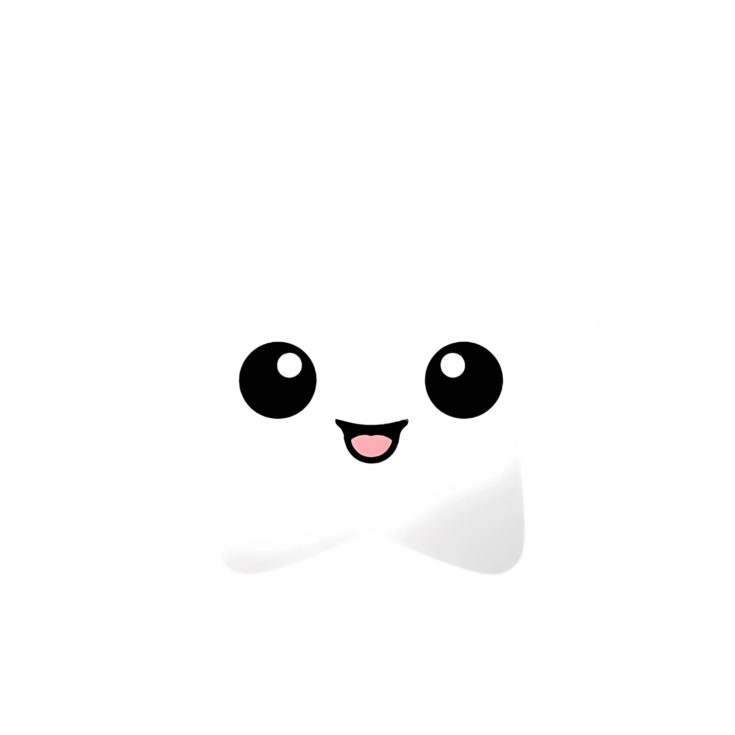 Kawaii star sticker isolated on transparent background #26816