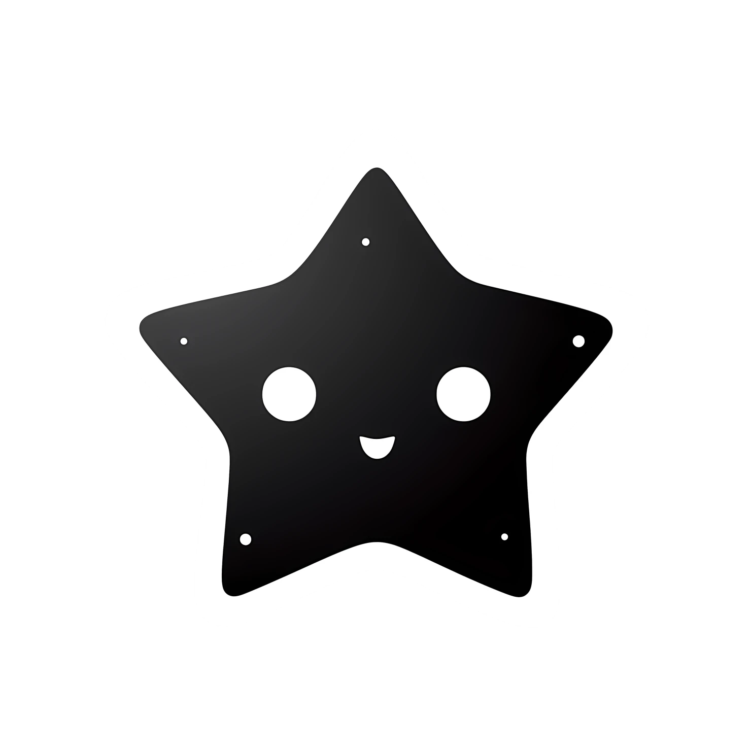 Kawaii star sticker isolated on transparent background #26818