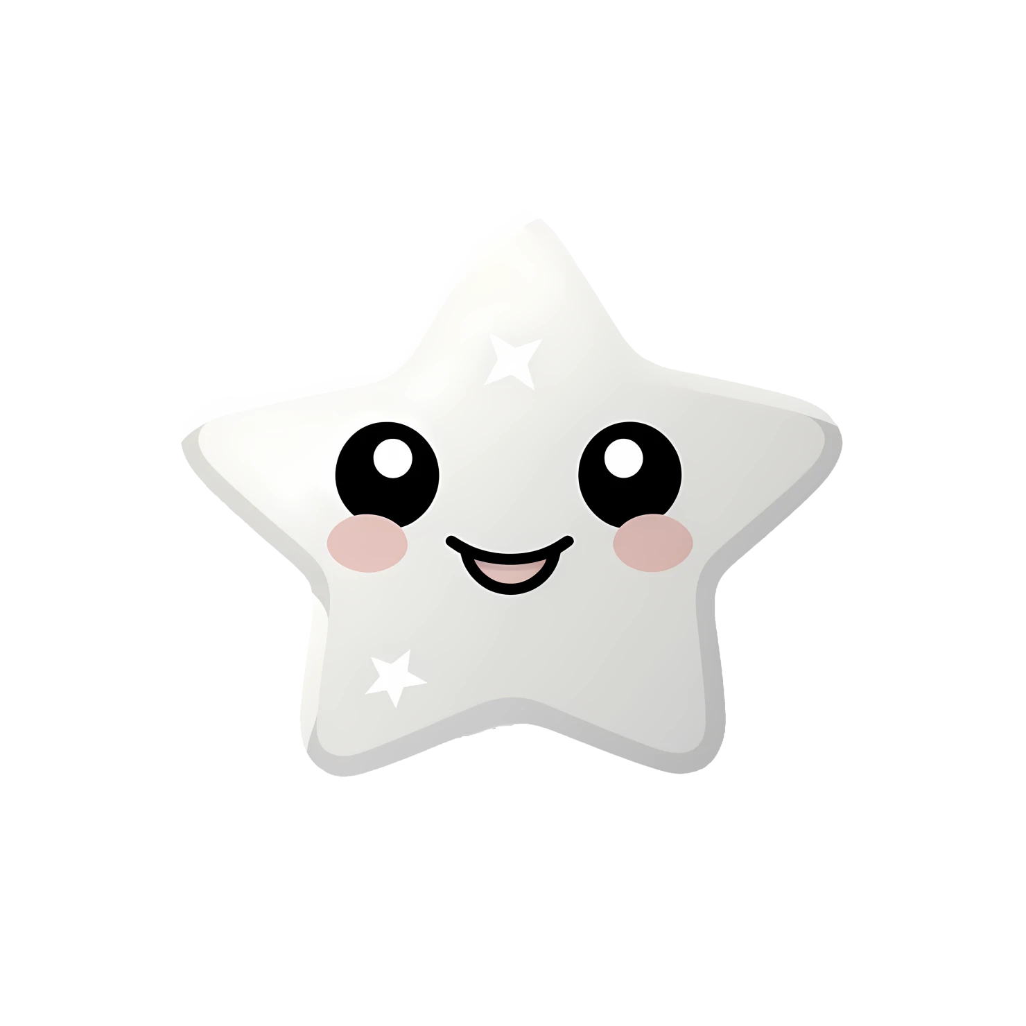 Kawaii star sticker isolated on transparent background #26819